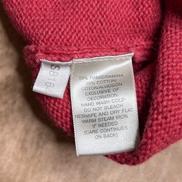 Vintage 90s Susan Bristol Patchwork Embroidered Present Sweater Cardigan Red - Picture 5 of 7